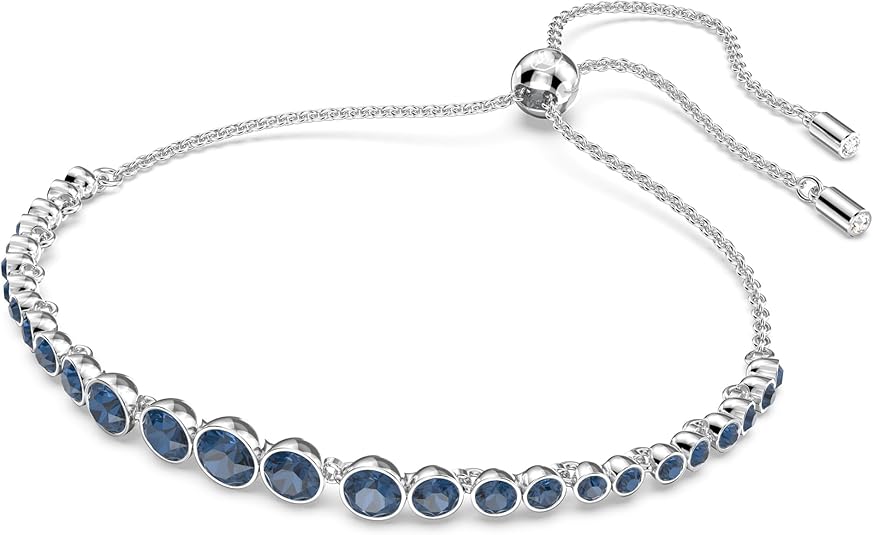 Tennisarmband met rondgeslepen saffieren | Witgoud