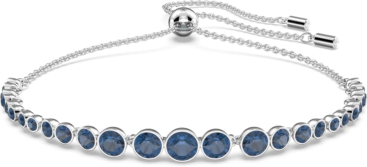 Tennisarmband met rondgeslepen saffieren | Witgoud