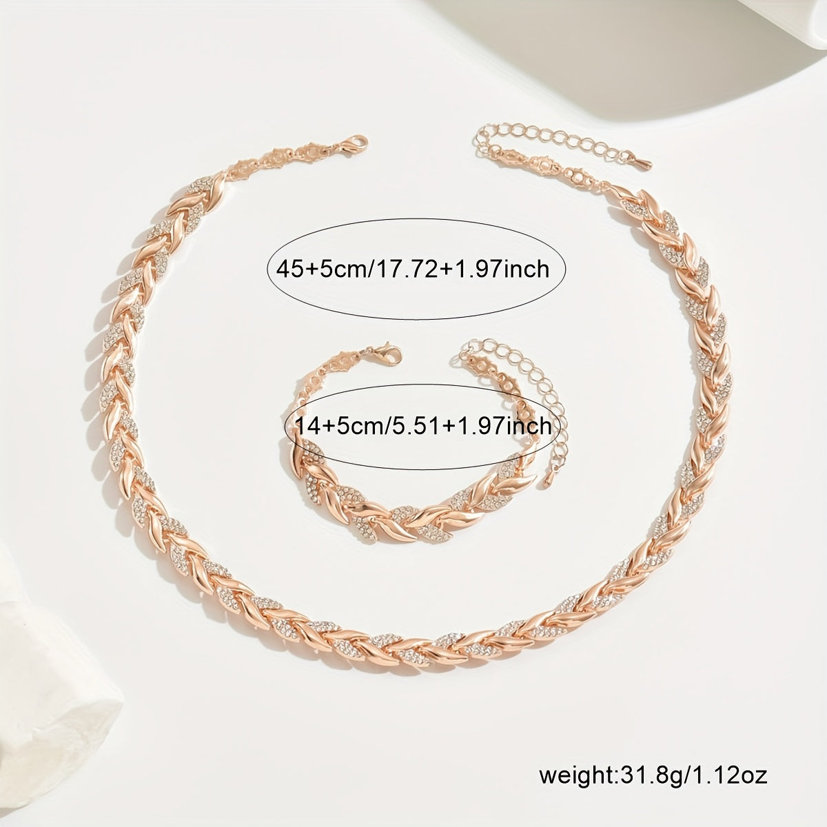 Elegante Glazen Strass Visstaart Set
