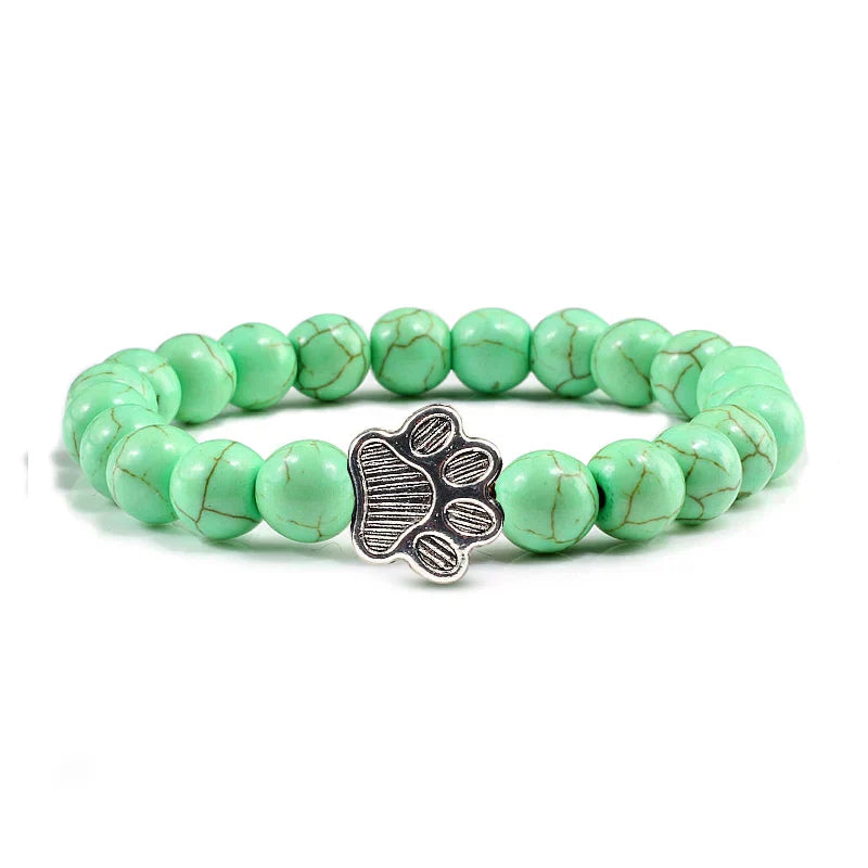 Armband met kralen en pootmotief