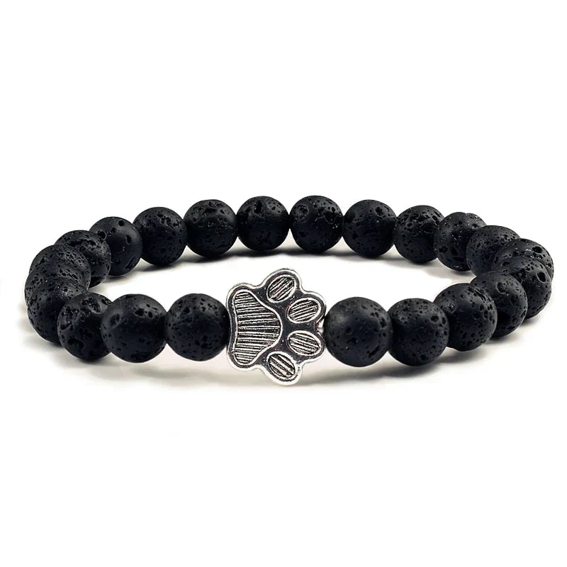 Armband met kralen en pootmotief