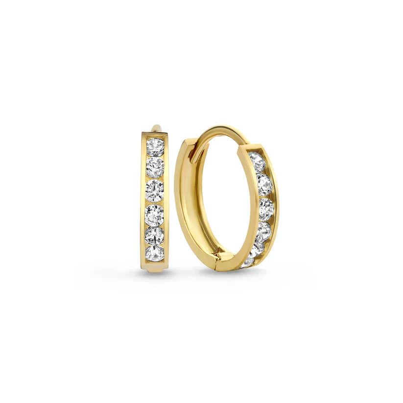 Dara Brillane Stenen Oorbellen Set | Goud