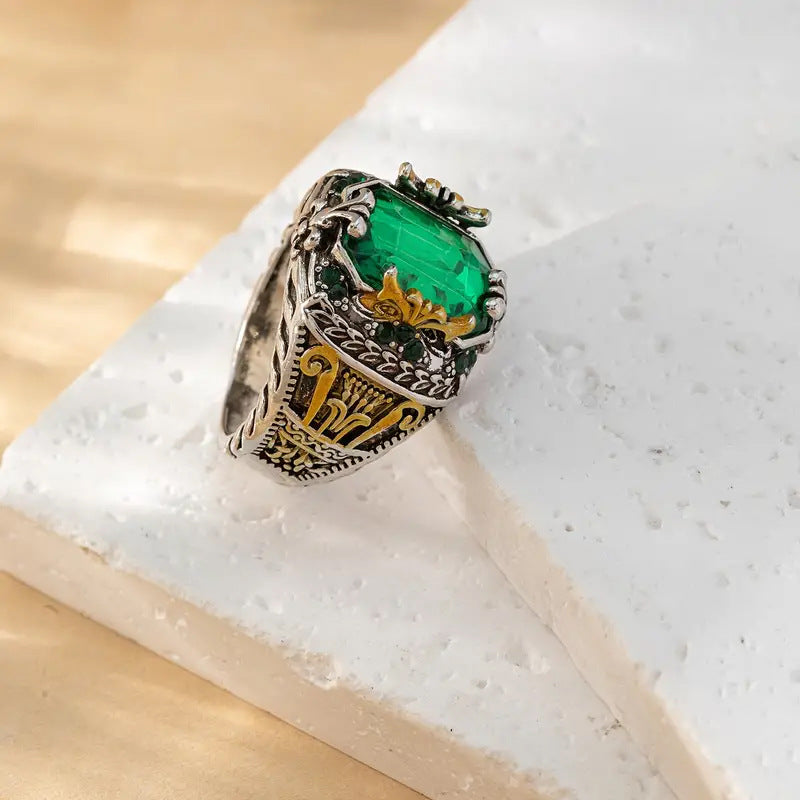 Klara Emerin-ring | Gemengd goud