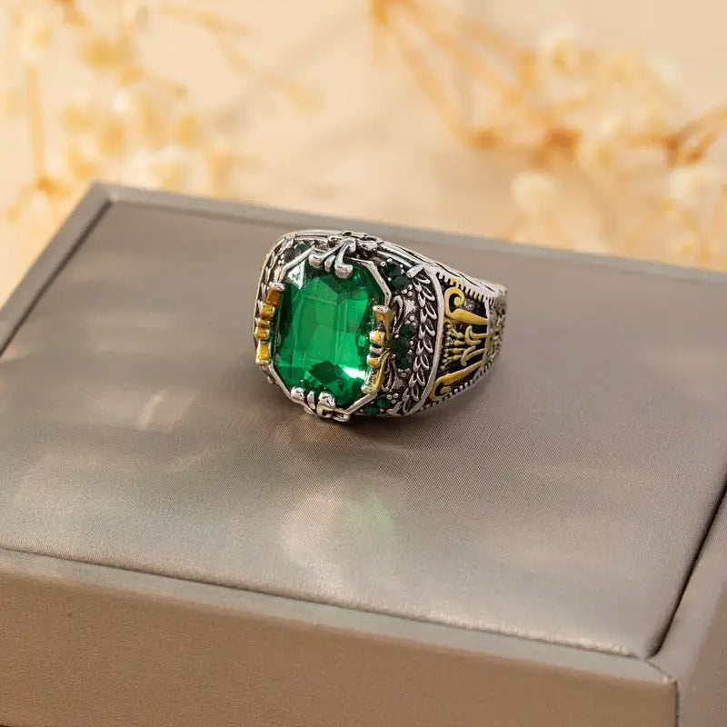Klara Emerin-ring | Gemengd goud