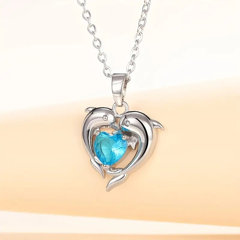 Oceanheart-tweeling ketting | Witgoud