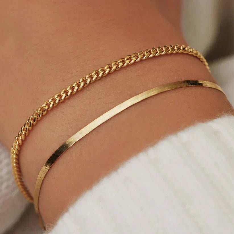 Soleil Serpent | Elegante Gouden Statement Armband