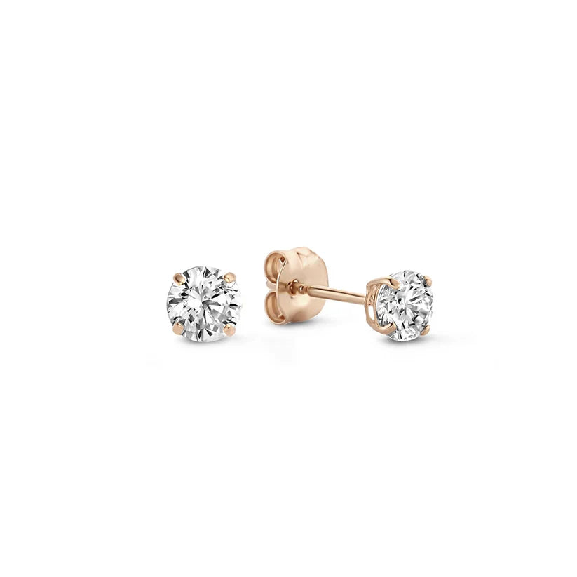 Larmes de Lune Steen Oorknopjes | Goud