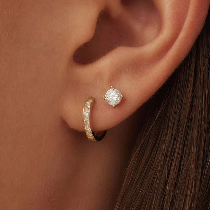 Dara Brillane Stenen Oorbellen Set | Goud