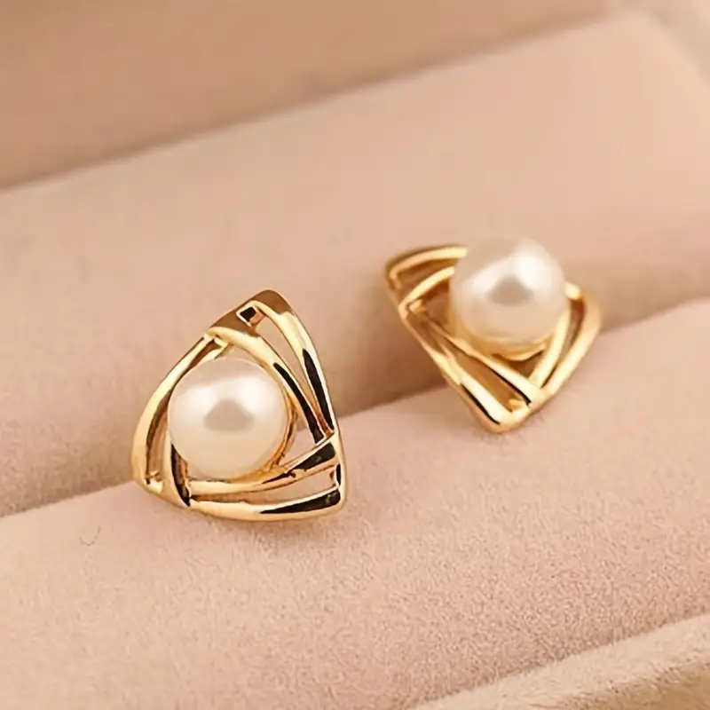 Elegante parel- en gouden oorbellen