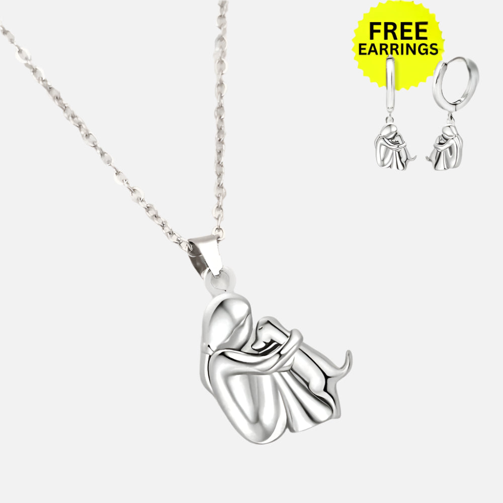 Hangerketting met bijpassende oorbellen