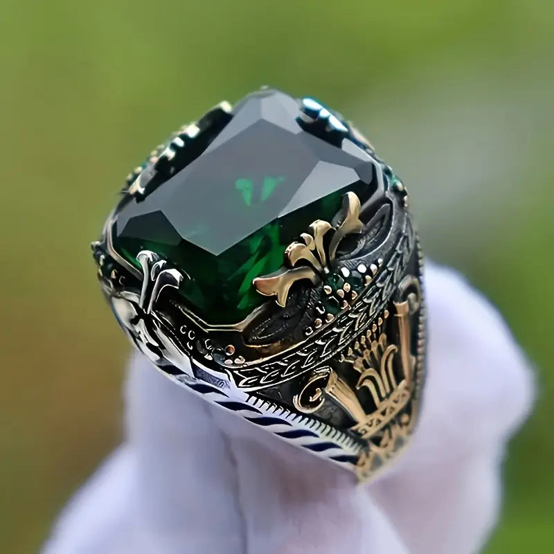 Klara Emerin-ring | Gemengd goud