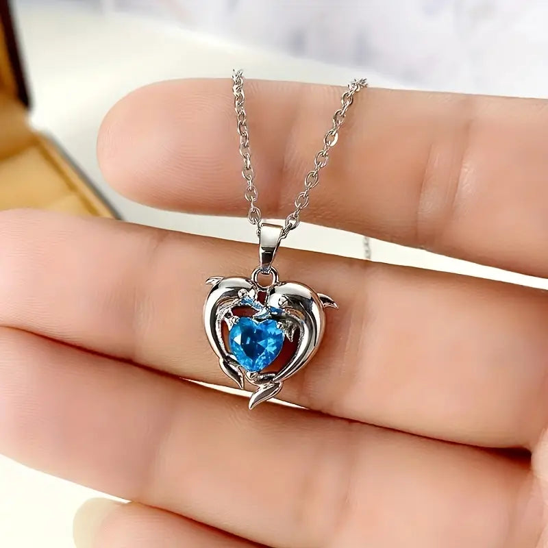 Oceanheart-tweeling ketting | Witgoud