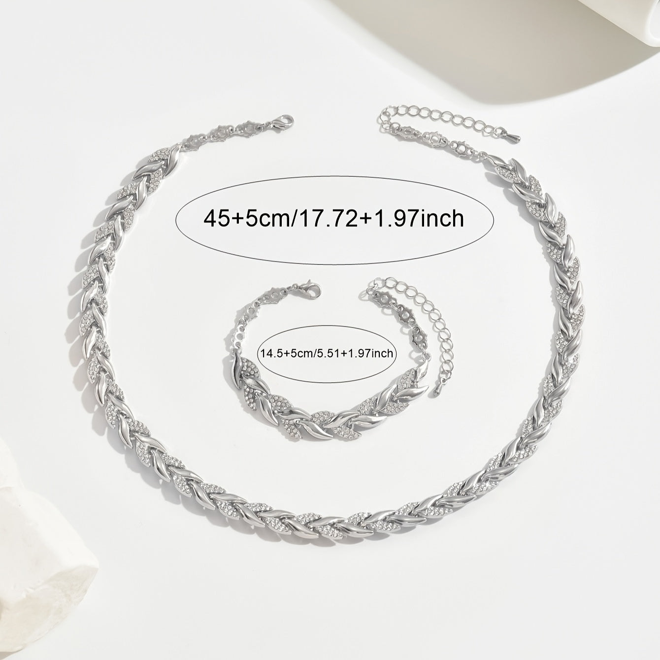 Elegante Glazen Strass Visstaart Set