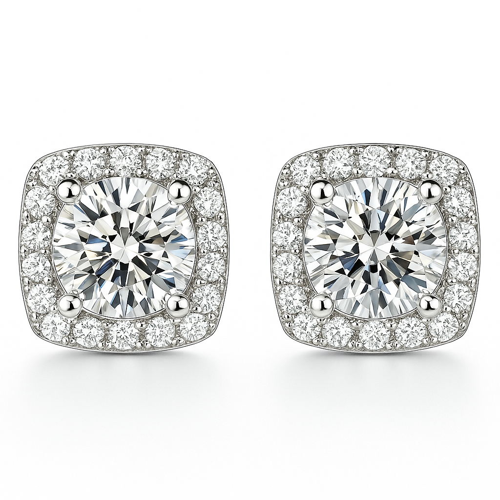 Glacé Glamour Oorbellen | Witgoud