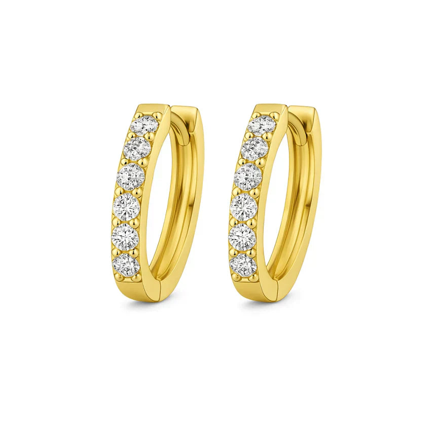 Moissaniet Huggie Oorbellen | Goud