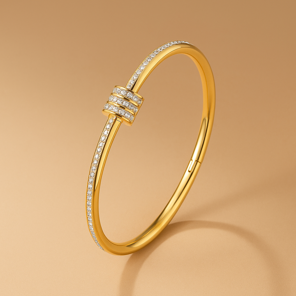 Tessandra Virelli – Groene Armband in Goud