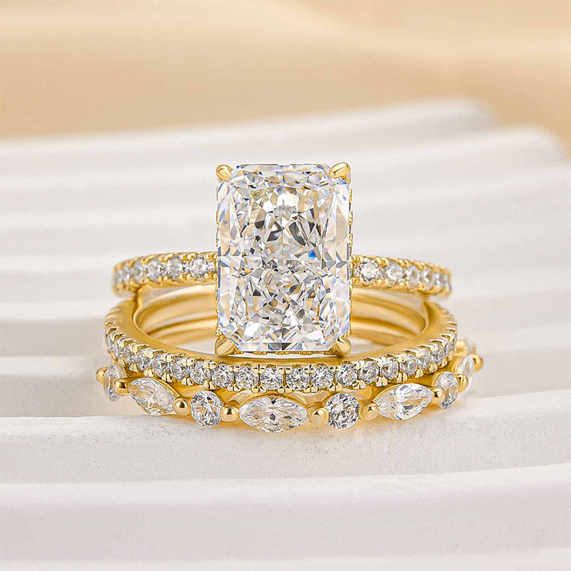 Jaily 3-delige Trouwring Set | Goud