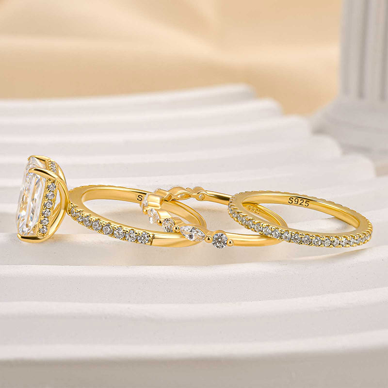 Jaily 3-delige Trouwring Set | Goud