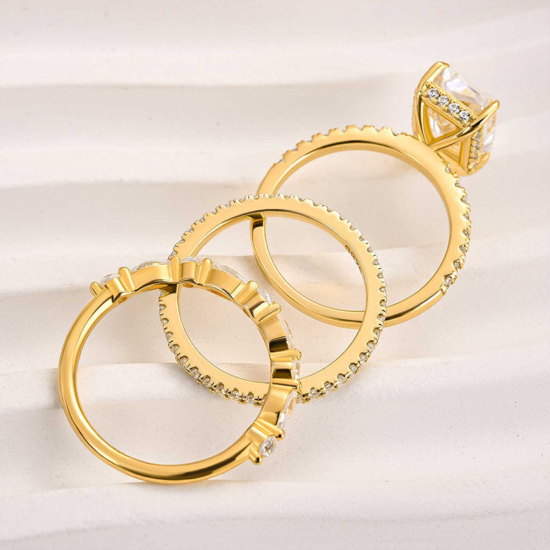 Jaily 3-delige Trouwring Set | Goud