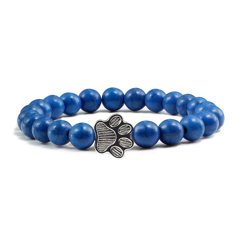 Armband met kralen en pootmotief