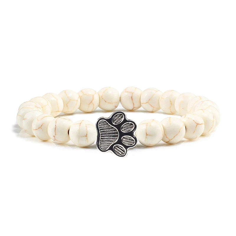 Armband met kralen en pootmotief