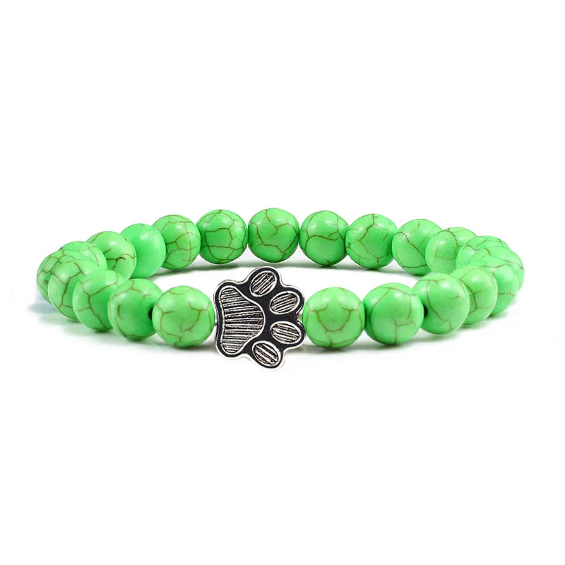 Armband met kralen en pootmotief