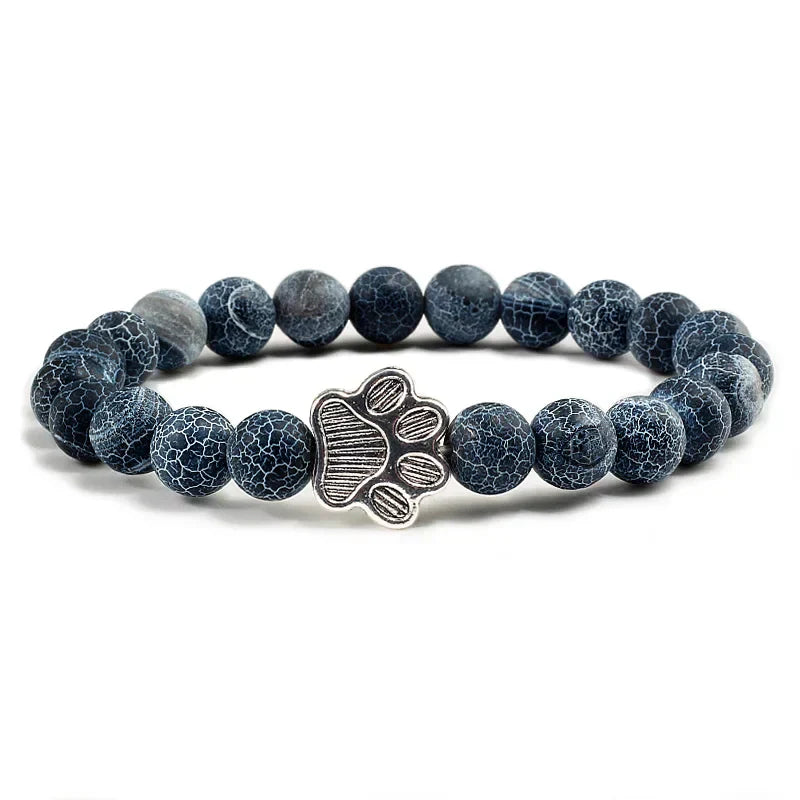 Armband met kralen en pootmotief