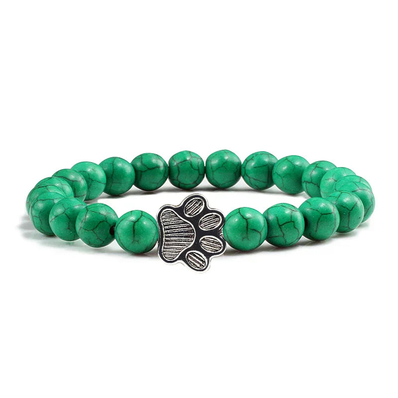 Armband met kralen en pootmotief
