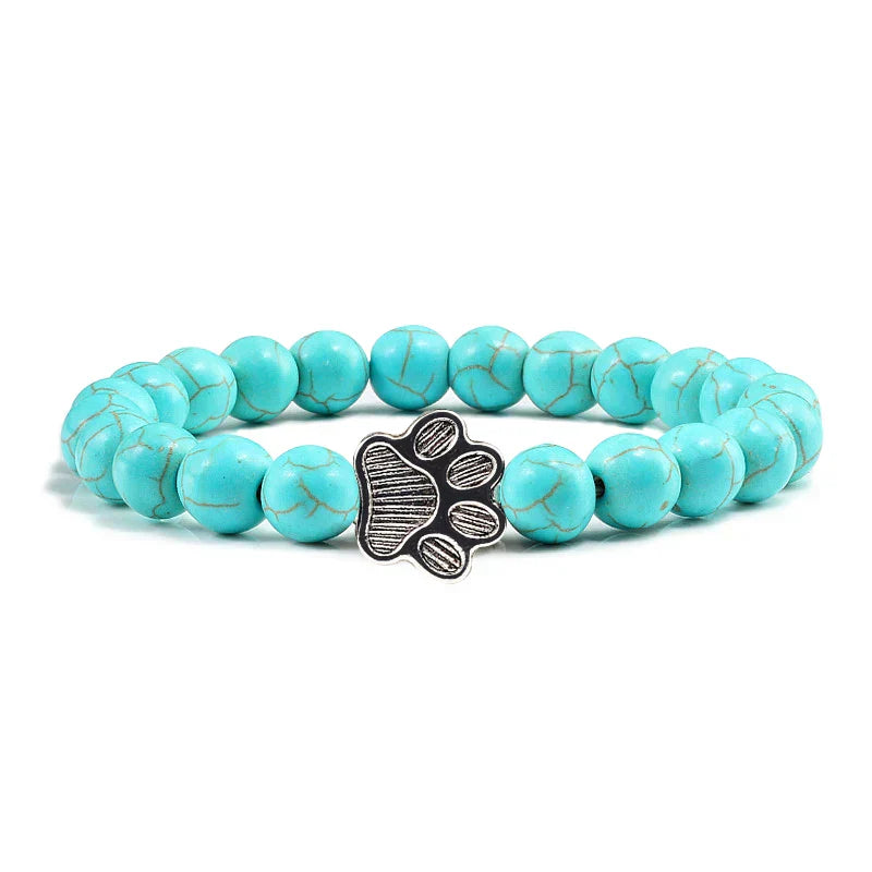 Armband met kralen en pootmotief