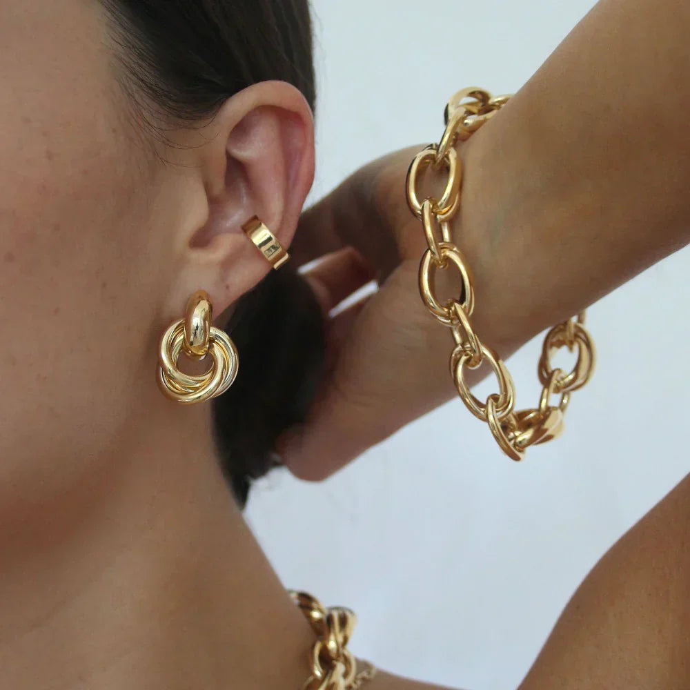 Statement Verstrengelde Oorbellen | Goud