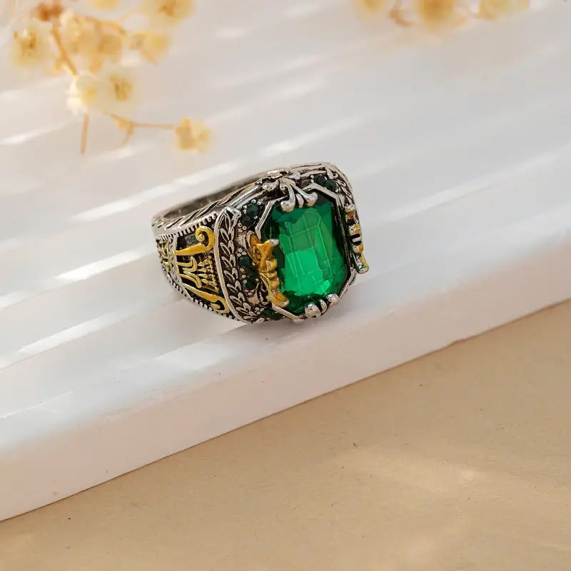 Klara Emerin-ring | Gemengd goud