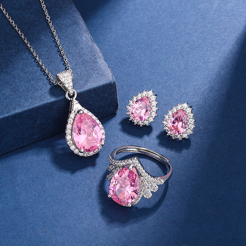 Aria Traandruppel Roze Set | Witgoud