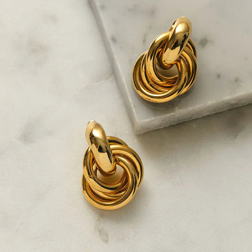 Statement Verstrengelde Oorbellen | Goud