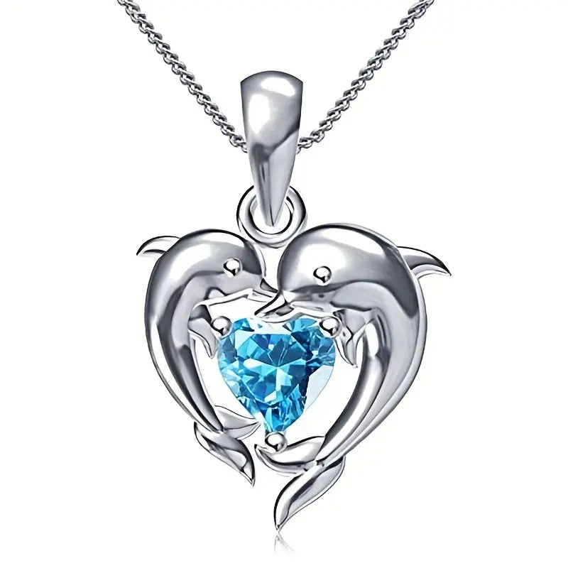 Oceanheart-tweeling ketting | Witgoud
