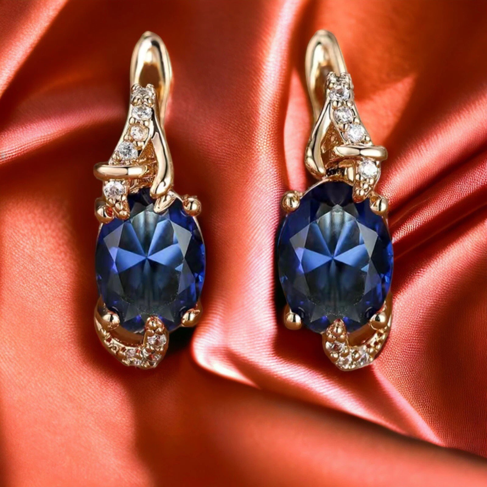 Royal Midnight Oorbellen | Goud