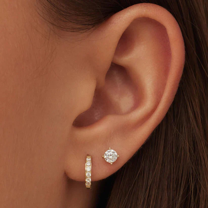 Dara Brillane Stenen Oorbellen Set | Goud