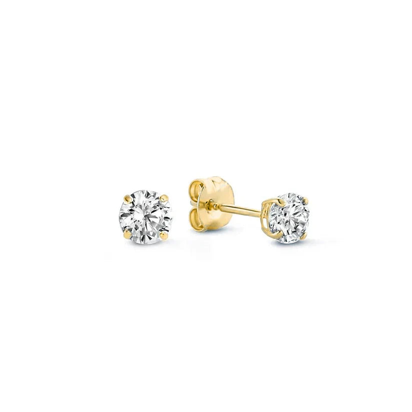 Larmes de Lune Steen Oorknopjes | Goud
